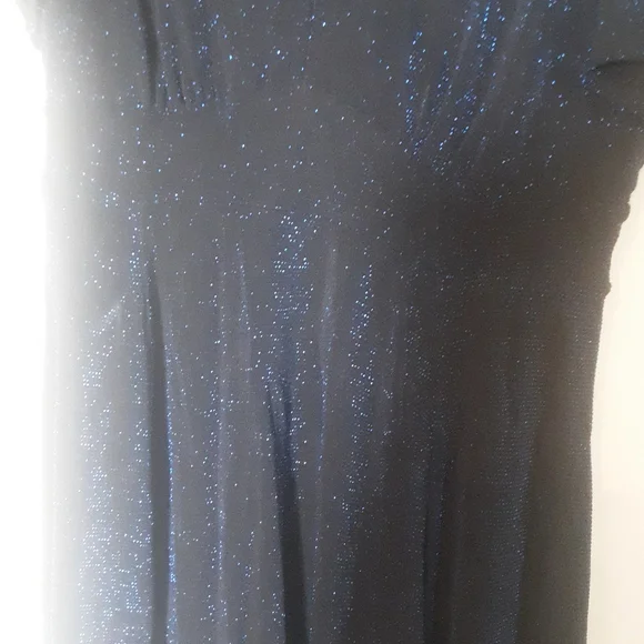 Torrid Blue Glitter Slinky Dress Sz 00/ Large - Picture 10 of 14